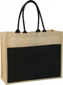 Contrast Eco Jute Bag Contrast Eco Jute Bag