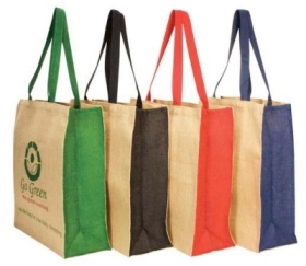 Jute Bag Panelled Jute Bag Panelled