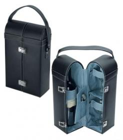 Split Leather Wine Carrier