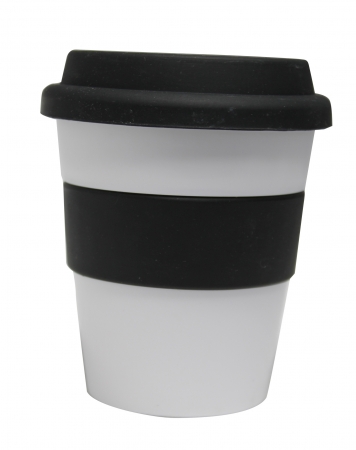 Grab N Go Coffee Cup-whiteblack