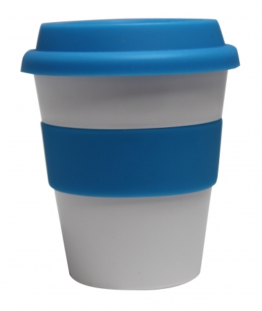 Grab N Go Coffee Cup-whiteblue