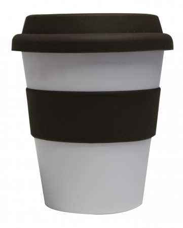 Grab N Go Coffee Cup-whitebrown