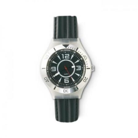 Analogue watch with metal bezel
