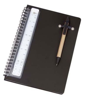 PP Cover Notebook With Pen And Scale Ruler