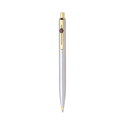 Sentinel Matte Chrome - 22K Gold Trim -