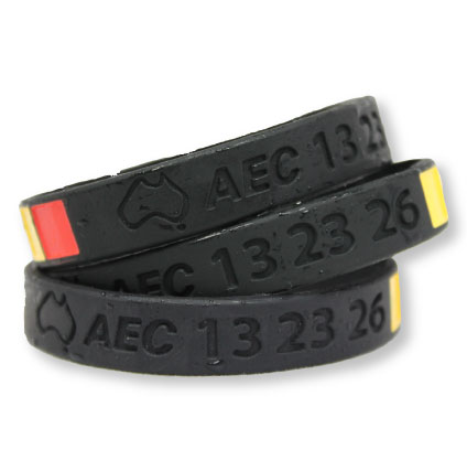 AEC Australian Electoral Commission Wristbands