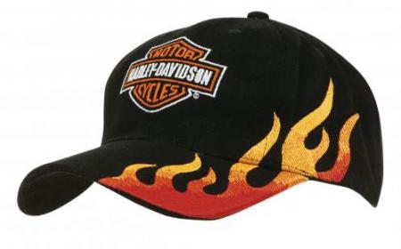 Heavy Brushed Cotton Cap With Side Flame Embroider