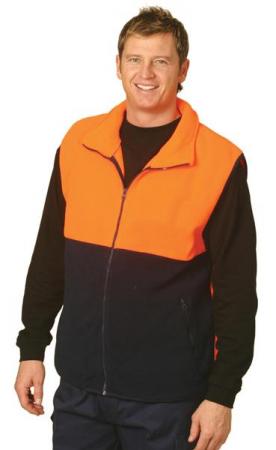 High Visibility 2 Tone Zip Front Safety Vest Size: