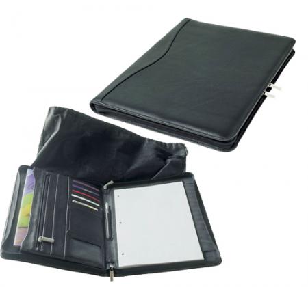 A4 Leather Zippered Compendium