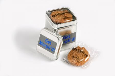 MEDIUM SQUARE TIN FILLED WITH BISCUITS X5