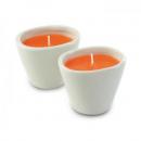 Candle set with ceramic holder 
