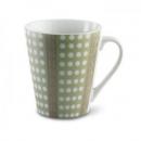 Mug with metallic finish and dot pattern