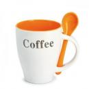 Coffee mug and spoon           