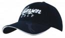 Brushed Heavy Cotton Cap With Embossed Golfer Icon