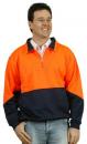 Hi-Vis logn sleeve windcheater with collar Size: S