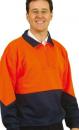 Mens High Visibility Long Sleeve Fleecy Sweat With