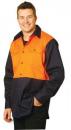 Hi-Vis Cotton Drill Shirt with Long Sleeve Size: S