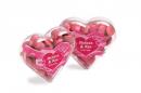 ACRYLIC HEART FILLED WITH CHOC BEANS 50G