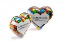 ACRYLIC HEART FILLED WITH MINI M&Ms 50G