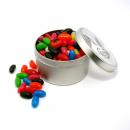 LARGE ROUND WINDOW TIN FILLED WITH JELLY BEANS 300
