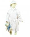 Kids Velour white bath robe